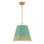 Luminaire suspendu octogonal or vieilli à la main, chaîne réglable 15 po, éclairage d'îlot de cuisine vert menthe, base E26, homologué UL-827105321-827105323