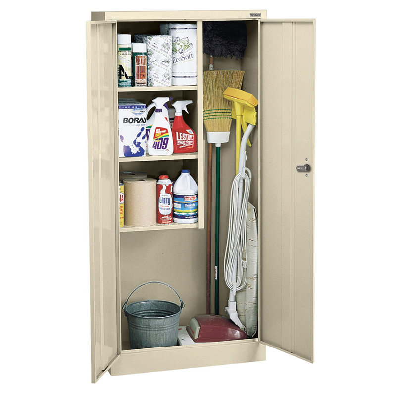 Armoire de rangement simple en acier de calibre 20 (H 66 po x l 30 po x P 18 po), Mastic