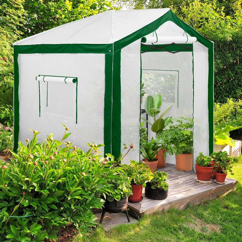 Pavillon de jardin 8 pi L 8 pi. D Serre, Vert