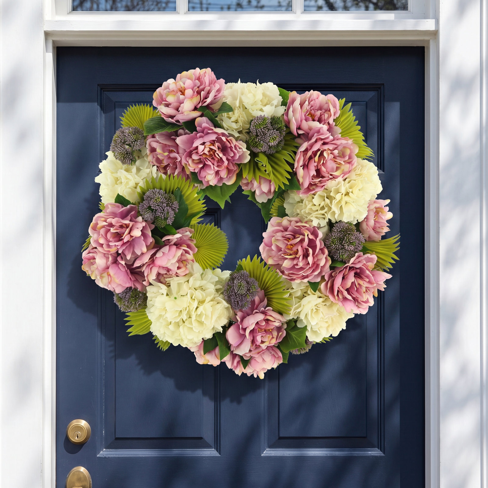 The Holiday Aisle® 24" Peony Wreath