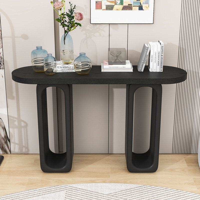 Console Art-Inspired avec pieds sculpturaux ovales