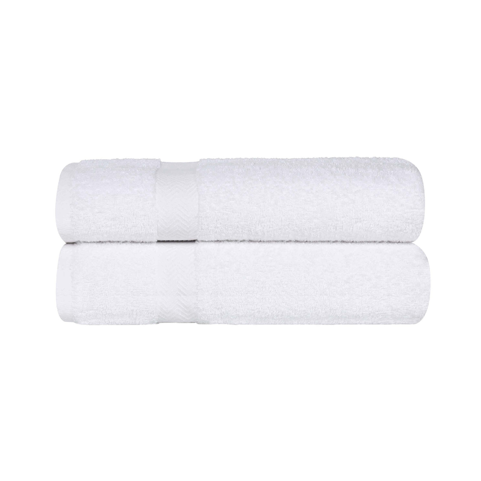 Quick-Drying Cotton Washcloth, White, 2 Pieces Towel Set