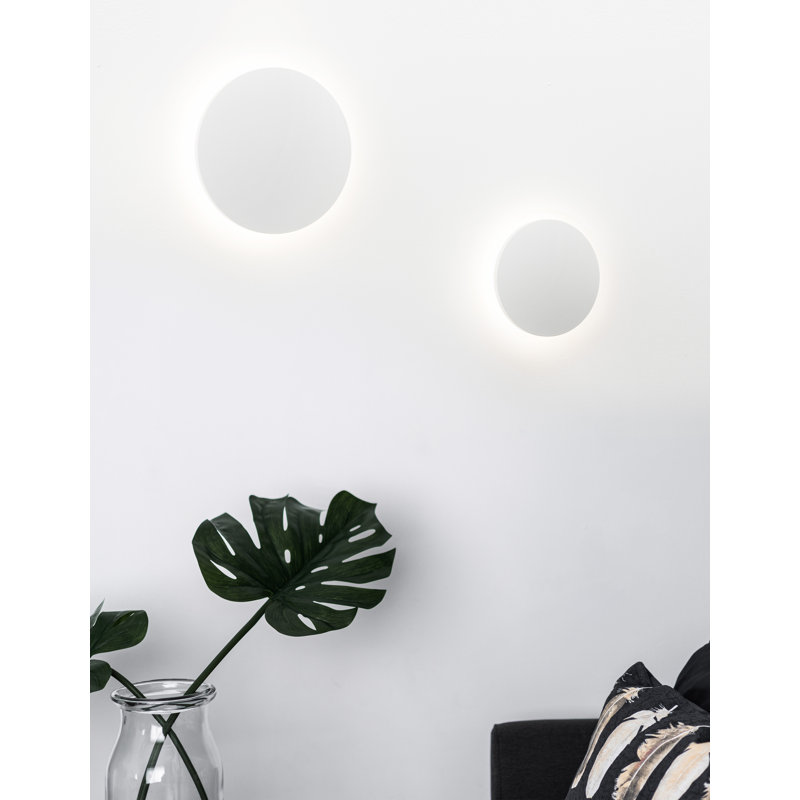 LED Flush Mounted Sconce, 18cm H x 18cm W x 4cm D