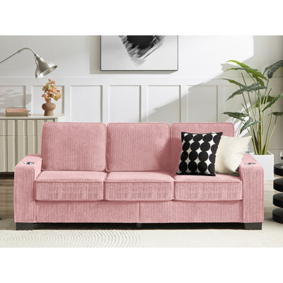 84" Standard 3-Seater Sofa With Cup Holders
