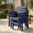 5 Piece Outdoor HDPE Dining Set, All-Weather Patio Table and Chairs W/ Umbrella Hole, Low Maintenance for Porch, Backyard-129021497