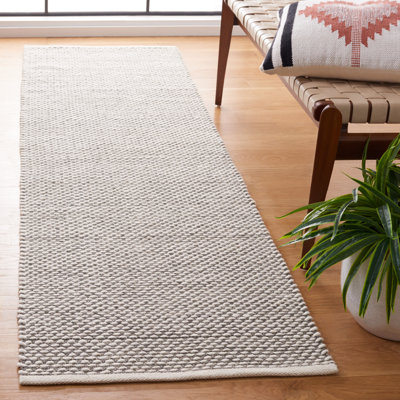 Cacilia Flat Weave Wool/Cotton Rug in Gray
