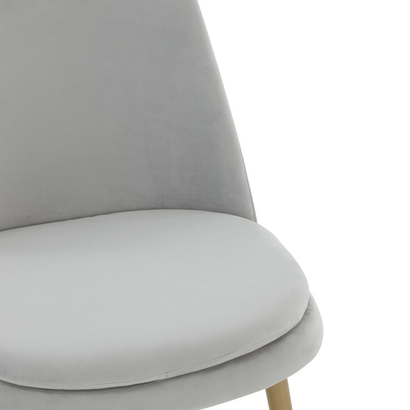 Chaise d'appoint en velours Siena, Gris clair