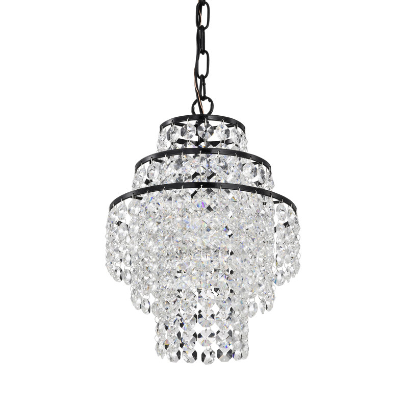 Hythe 1 - Light Crystal Pendant, Antique Black