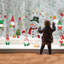 Adhésif décoratif mignon bonhomme de neige