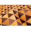 Tapis en cuir de vache patchwork orange 5 pi 1 po x 5 pi 1 po