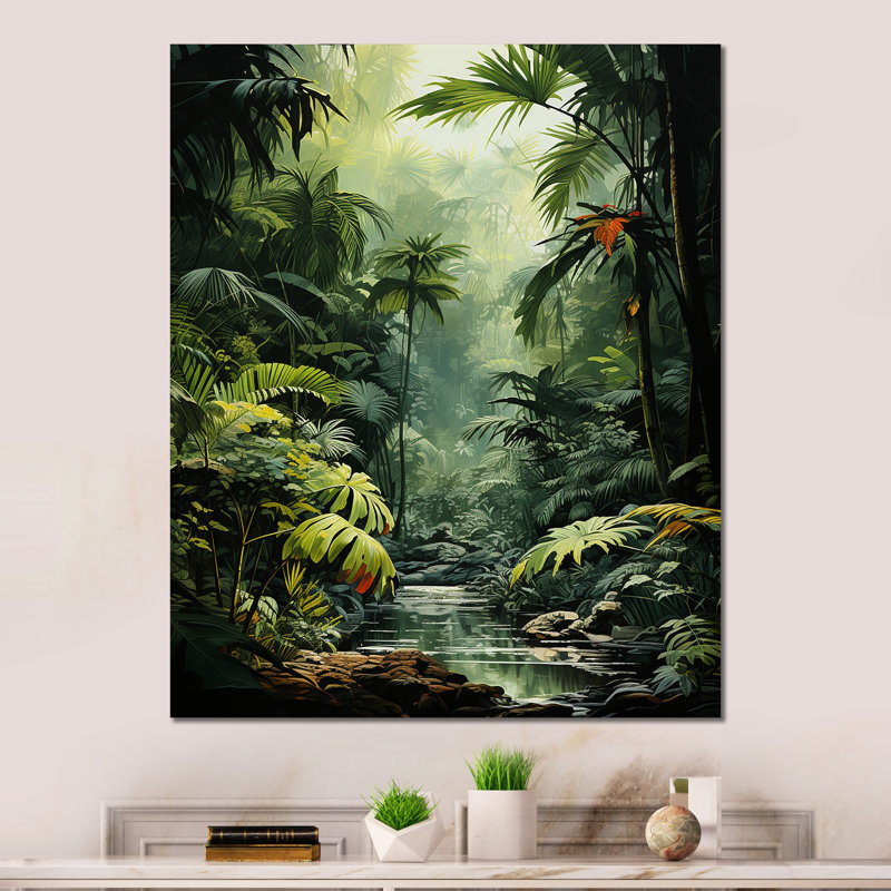 «Sounds Of The Jungle» sur, H 32 po x l 16 po x P 1 po