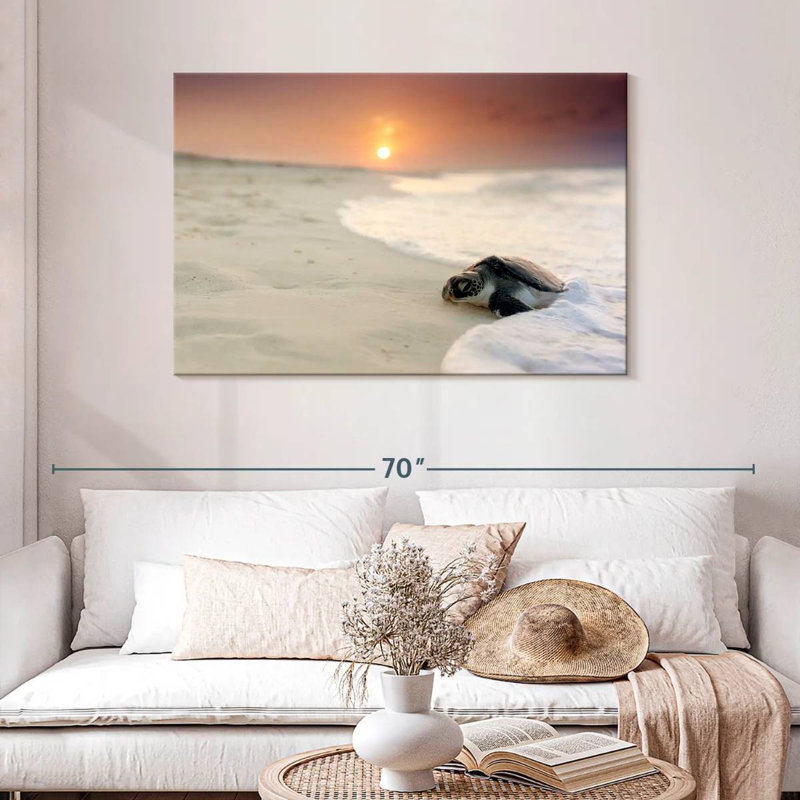 Brampt Turtle On The Shore, 30" H x 45" W