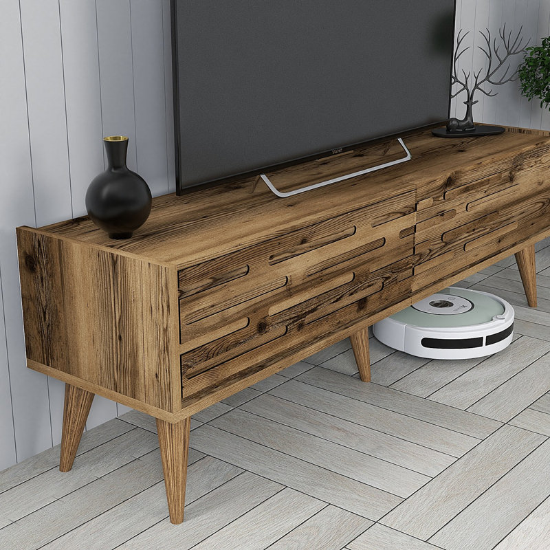 Keikei Unfinished TV Stand, Brown
