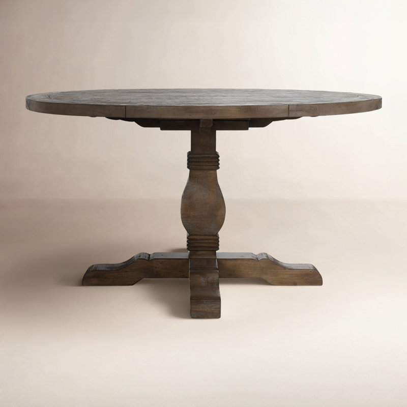 Bowdoin Pine Round Solid Wood Dining Table