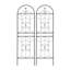 Paquet de 2 treillis de jardin en métal 71 po x 19,7 po antirouille pour plantes grimpantes