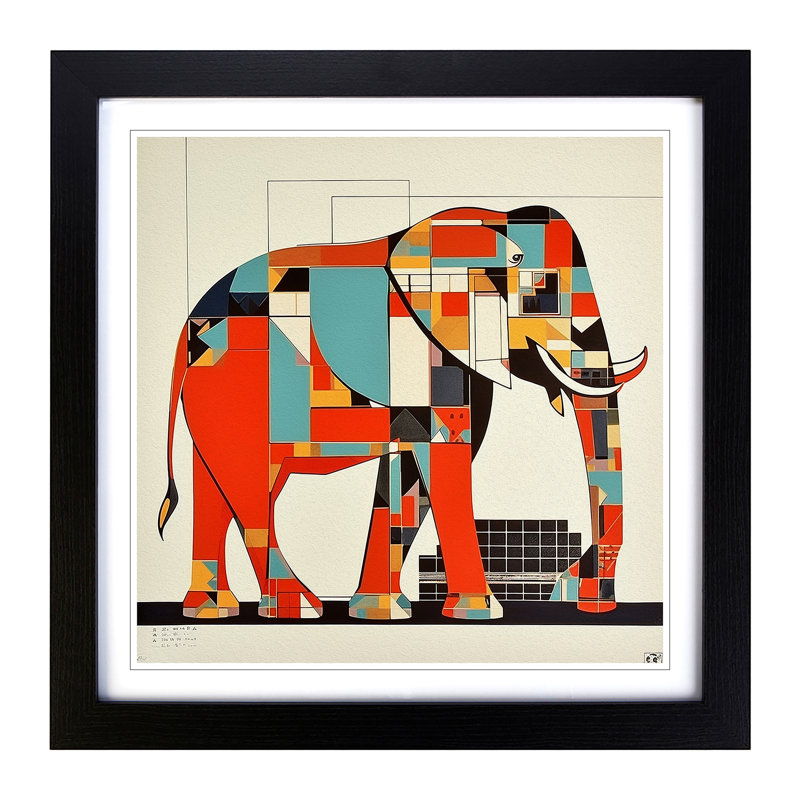 Single Picture Frame Print on Wood, Black