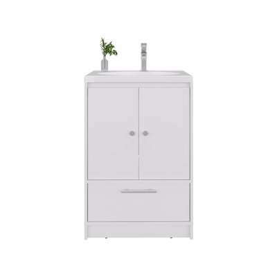 Meuble-lavabo avec lavabo, 2 portes, 1 tiroir