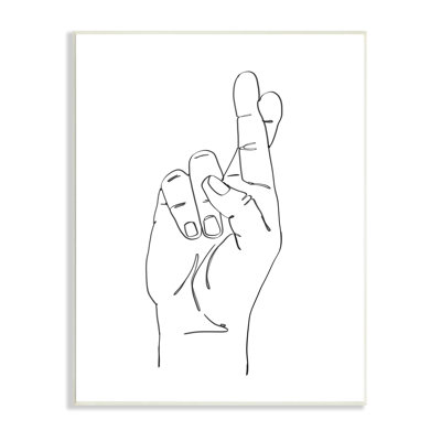 " Hand With Fingers Crossed "