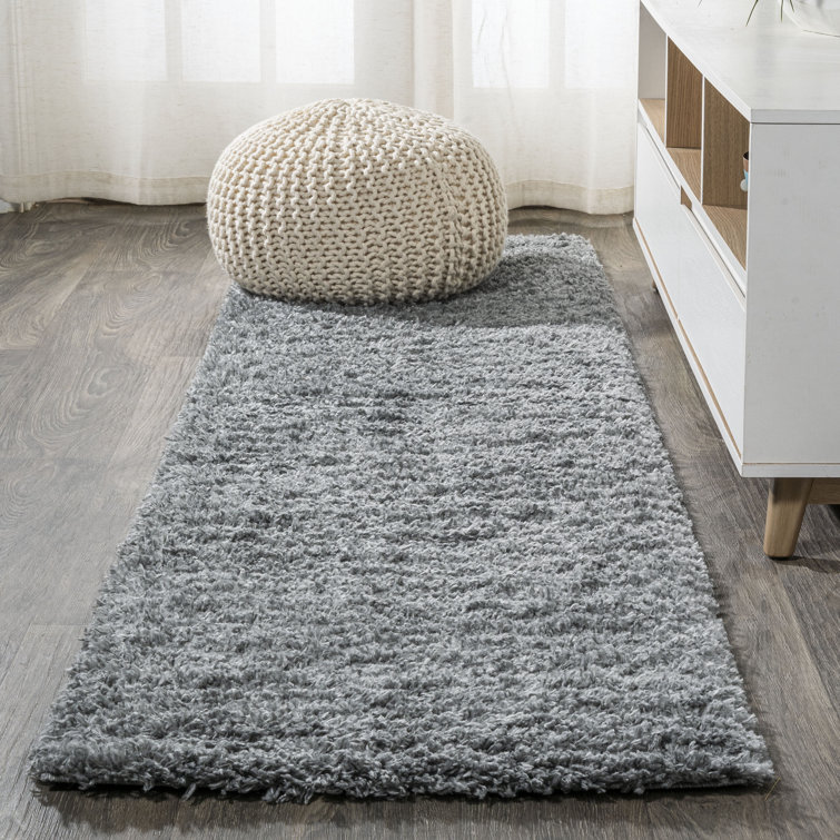 Collesse Solid Shag Gray Rug