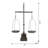 Iron Decorative Scale - 20" x 10" x 49" - Rusty