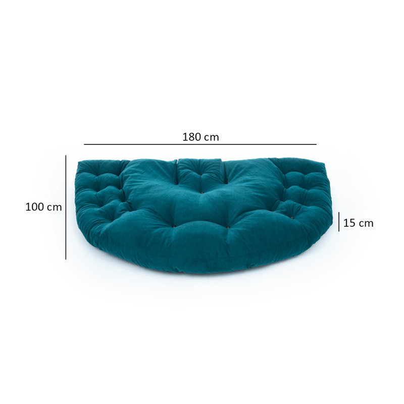Fauteuil poire standard classique, 100% polyester vert pétrole