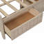 Lit de jour en bois avec tablettes de rangement et 3 tiroirs-430516526