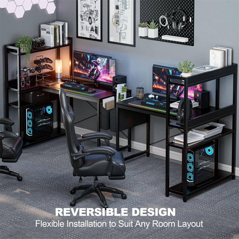 Metal Base Computer Desk