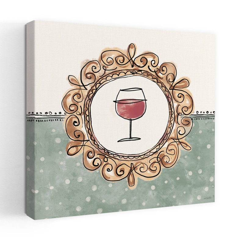 Wine Sentiments V, art contemporain, H 24 po x l 24 po