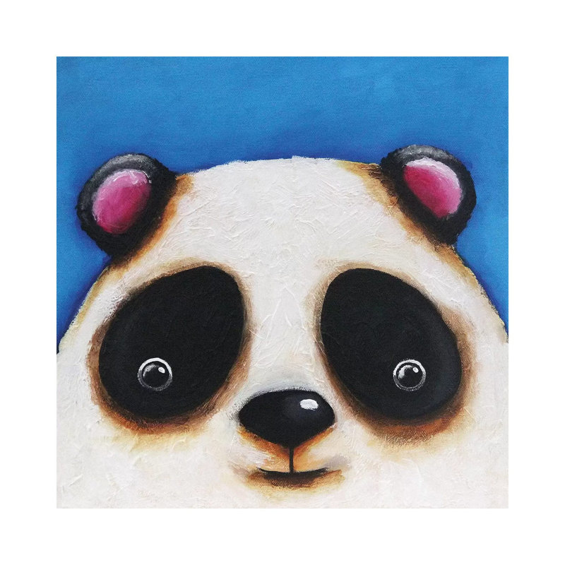 The Panda Bear 1 Piece Wrapped Canvas Painting, 30.48 cm H x 30.48 cm W