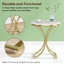 Table d'appoint pour canapé polyvalente, table de bout ronde chic, table basse étroite