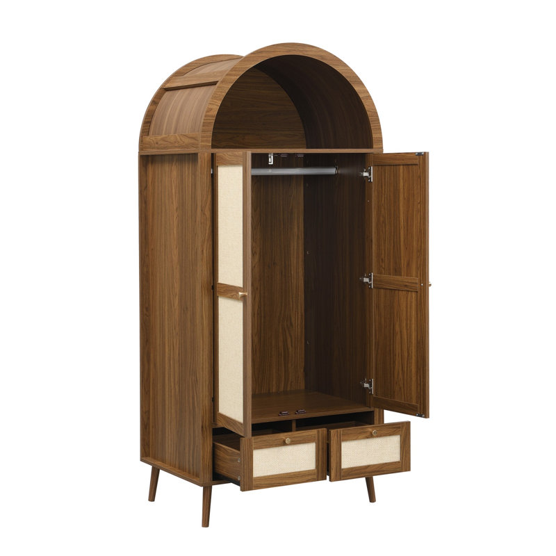 Steel Wardrobe, Walnut