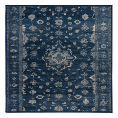 Machine Washable Overdyed Gray Area Rug