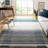 Anjail Flat Weave Wool/Cotton Plaid Rug in Teal/Beige-702564354
