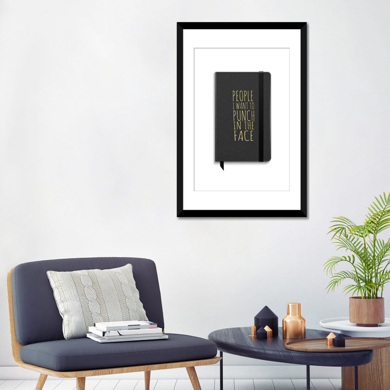 « people to poinçonnage book », reproduction sur toile, H 32 po x l 24 po x P 1 po, Papier d'art encadré noir, Blanc