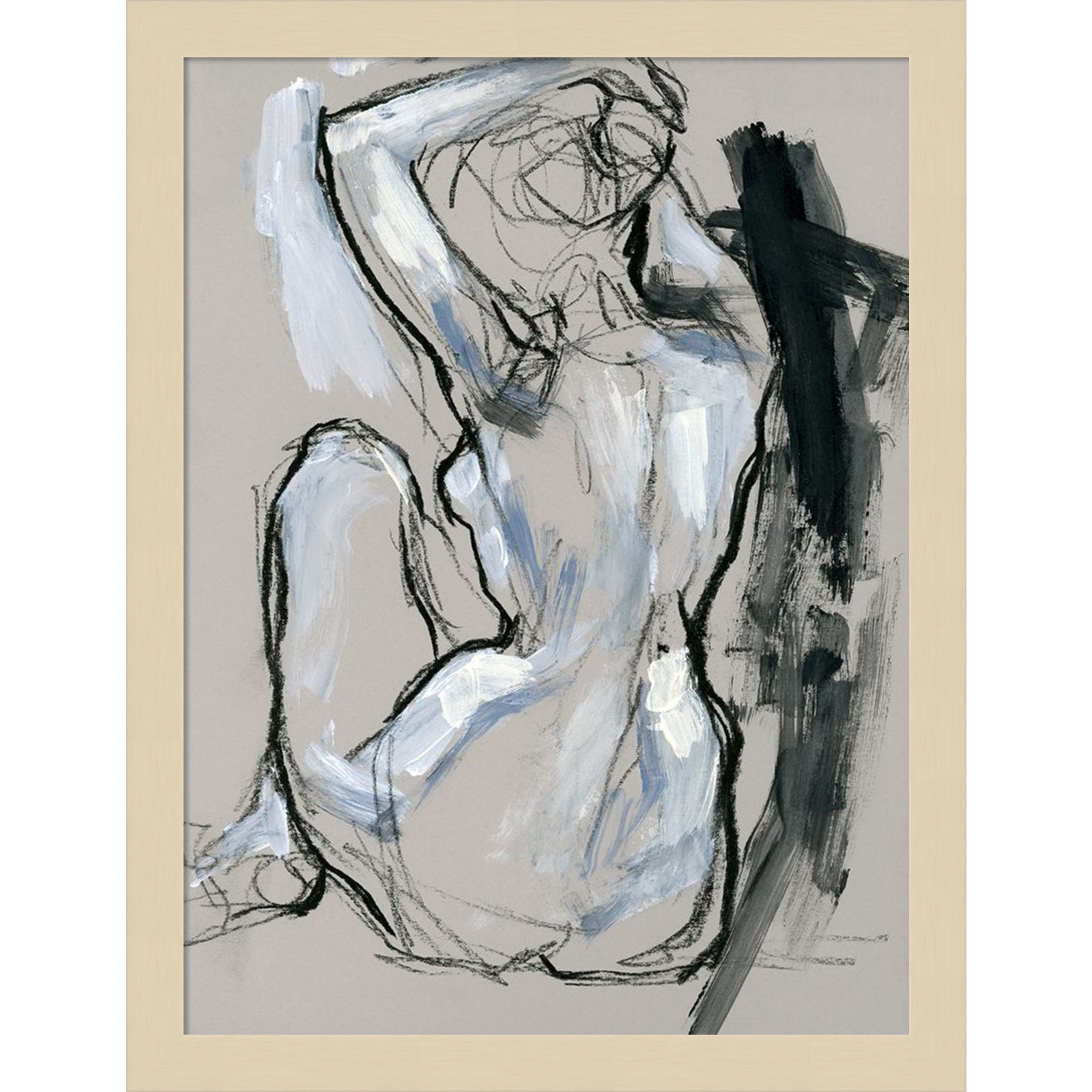 Onyx Gestures I Print, Brown, 17" H x 13" W