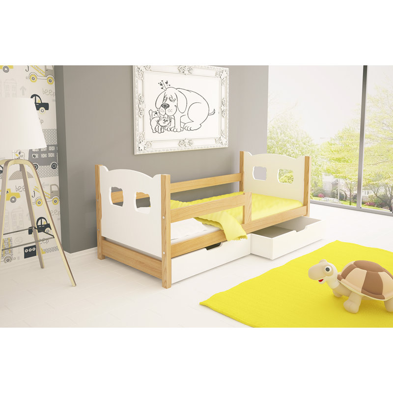 Hildulf European Toddler (80 X 180cm) 2 Drawer Bed and Mattress by Harriet Bee, White