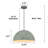 1-Light Dome Indian Gray Single Pendant 
