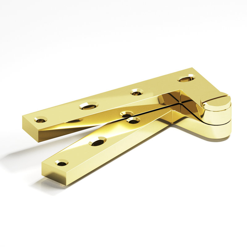 0.55'' x 4.38'' Metal Pivot Hinge, Unlacquered Polished Brass