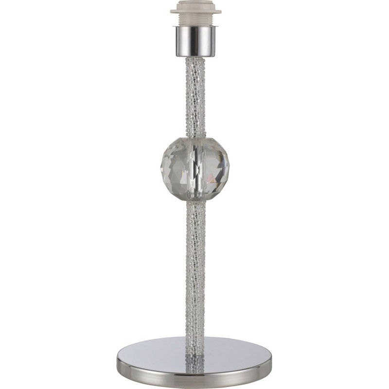 Gelnett Crystal Table Lamp, Silver/Black