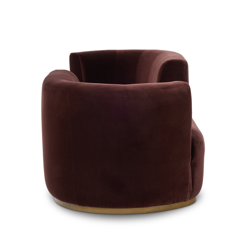 Deandra Velvet Chaise Lounge, Surrey Plum