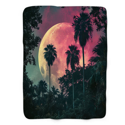 Vintage Palms - 1 pièce Sherpa Premium