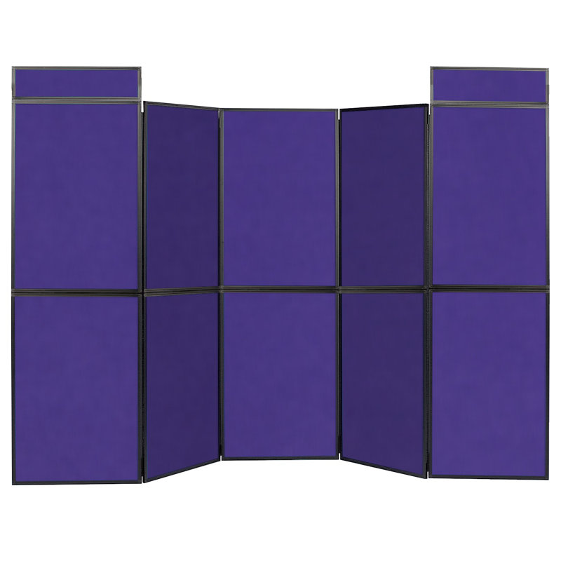 BusyFold Free-Standing Bulletin Board 220cm H x 280cm W, Purple