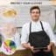 2 Pack Kitchen Aprons with 2 Pockets Adjustable Cooking Bib Aprons for Chef - Black
