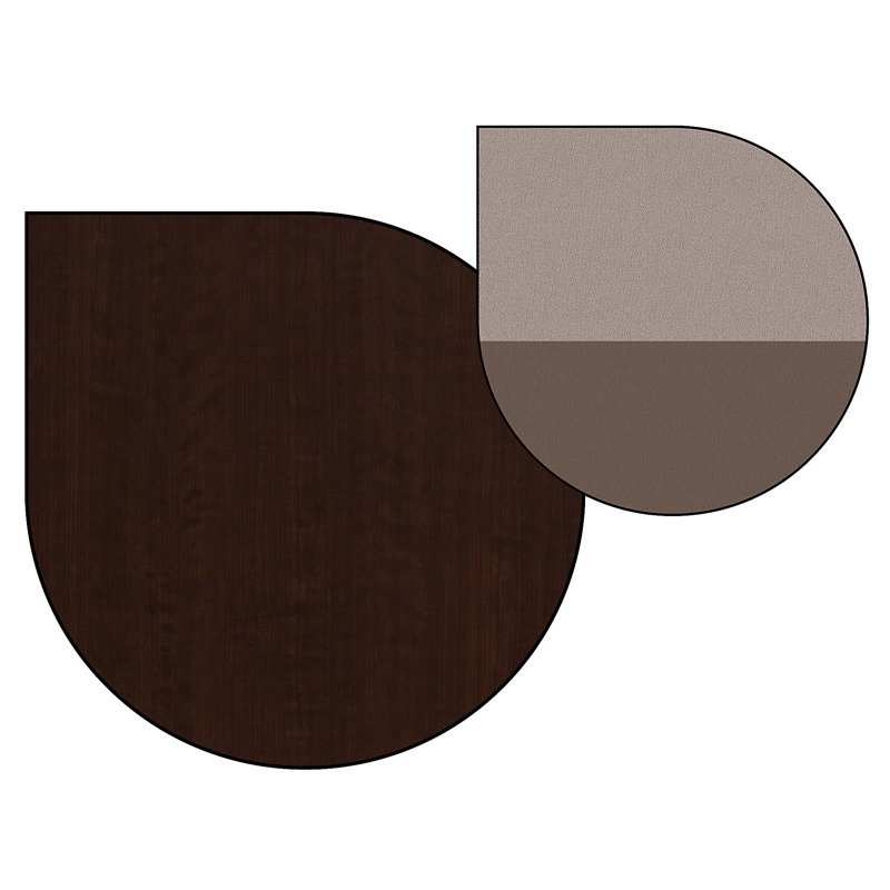 Easy Office L-Shaped Open Benching Workstation - Reversible, Mocha Cherry