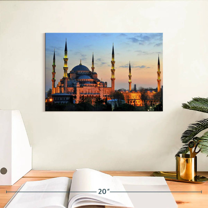 Blue Mosque Sunset Glow, H 8 po x l 12 po