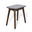 Table de chevet Neva, plateau rectangulaire de 24 pouces, pieds en angle, brun foncé