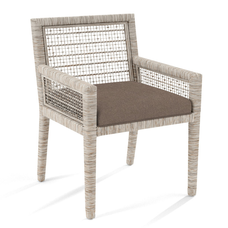 Chaise avec accoudoirs Glinda, Blanc givré antique, Frêne Elite; 0321-83