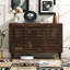 Armoire de rangement moderne à 3 portes Jahey avec tablettes réglables, portes à lattes-1775882685