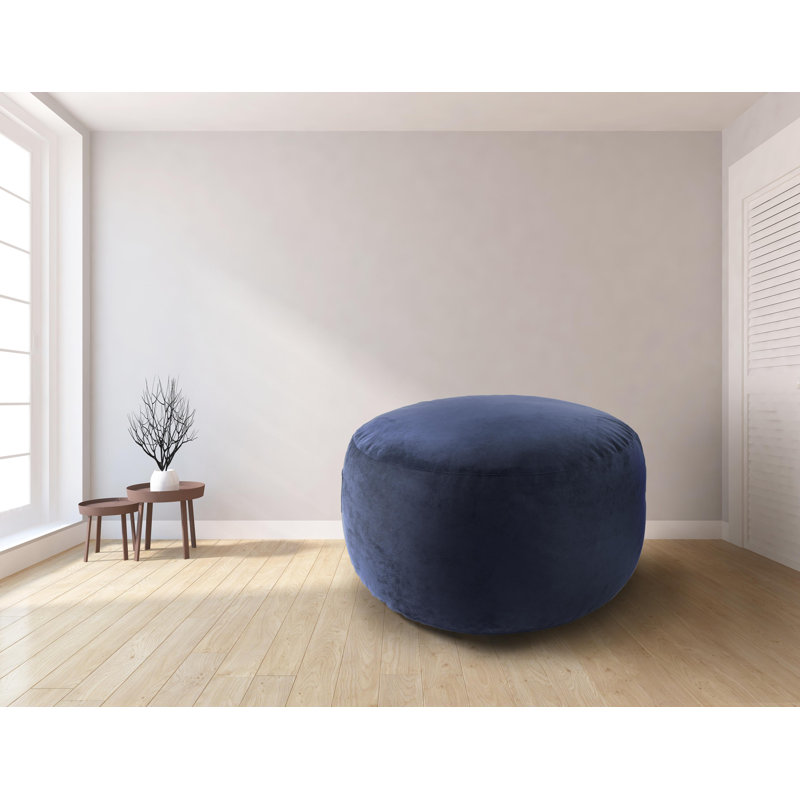 Housse pour fauteuil à billes rond en relief 22 po x 50 po Lounge & Co, Microsuède bleu