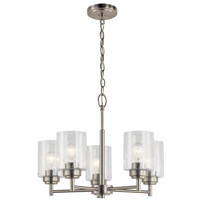 Winslow 5 - Light Dimmable Classic / Traditional Chandelier, Brushed Nickel
